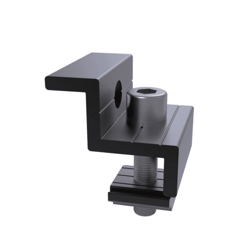 Adjustable end clamp 30 35mm black